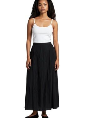 Toby Black Pleated Maxi Skirt NWOT Size 14